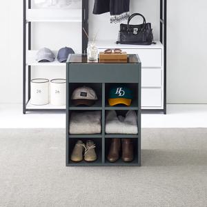 마홀앤 플랜트 시스템 드레스룸 아일랜드 수납장 W600 오픈형 새틴그레이