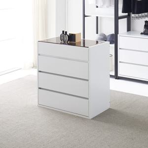 마홀앤 플랜트 시스템 드레스룸 아일랜드 수납장 W800 서랍형 화이트