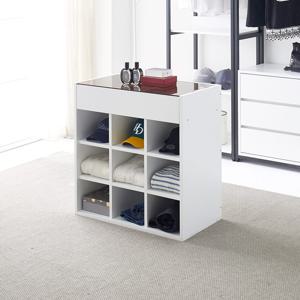 마홀앤 플랜트 시스템 드레스룸 아일랜드 수납장 W800 오픈형 화이트