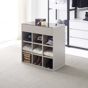 마홀앤 플랜트 시스템 드레스룸 아일랜드 수납장 W800 오픈형 연그레이