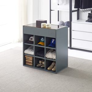 마홀앤 플랜트 시스템 드레스룸 아일랜드 수납장 W800 오픈형 새틴그레이