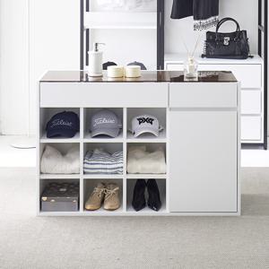 마홀앤 플랜트 시스템 드레스룸 아일랜드 수납장 W1200 오픈형 화이트