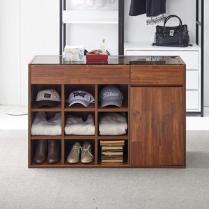 마홀앤 플랜트 시스템 드레스룸 아일랜드 수납장 W1200 오픈형 멀바우