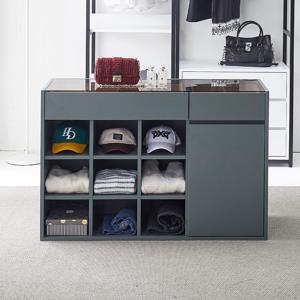 마홀앤 플랜트 시스템 드레스룸 아일랜드 수납장 W1200 오픈형 새틴그레이