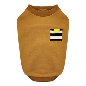 강아지옷 기모 포켓 맨투맨 머스타드옐로우