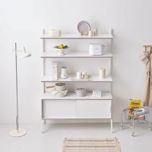 월 캐비닛 수납장 4단 800 실버엣지 북선반장 책장 벽선반장