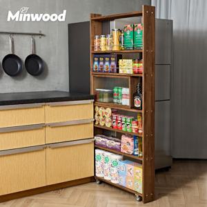 원목 주방수납장 틈새수납장 냉장고장 틈새장 홈카페장 틈새수납장 선반 주문제작 맞춤제작