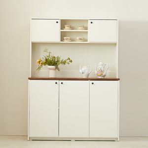 엘리브 레브 1200 주방수납장 상하부장 세트 도어형 냉장고장 홈카페장