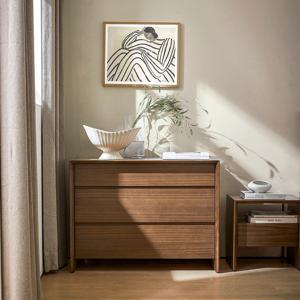 MK 우드 3단서랍장_브라운