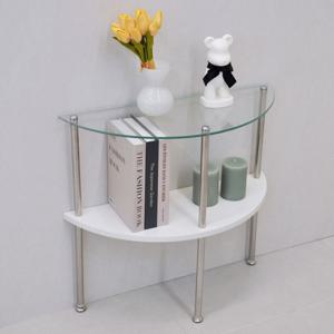 [리퍼] 다용도 유리 반달 2단 선반