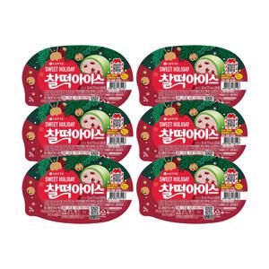 크리스마스 스페셜 에디션 찰떡아이스 당통팥 90ml x6개
