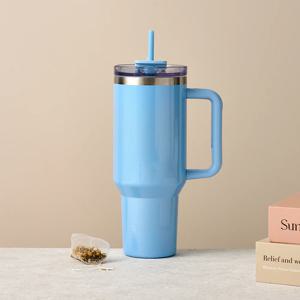 TO GO 대용량 투웨이 리드 텀블러 1200ml 빨대 포함 레인보우 펄 블루