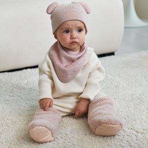 귀여운 곰돌이 비니+풋워머 발토시 겨울나기 세트 (쇼핑백 증정)