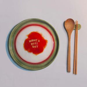 크리스마스 단추 파스타 접시