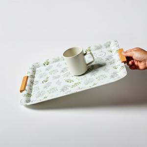 국내생산 루펜 나무 손잡이 사각 트레이 (카페 쟁반)