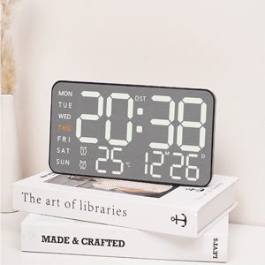 LED 인테리어 디지털 시계 탁상 벽걸이 겸용 날짜 요일 온도 숫자 알람 전자 미니 벽시계