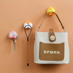 동물꼬리후크 무타공 부착식 다용도 벽 걸이