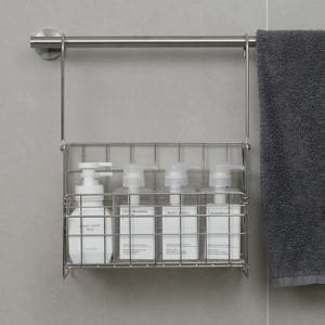 걸이형 스텐 철제 정리 바구니 와이어 바스켓 수건 수납 행잉 걸이식 걸이 고리 욕실