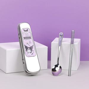 릴팡 산리오 슈퍼클린 올스텐 수저케이스 3P세트(쿠로미)