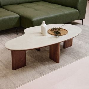 토바 거실 포세린 세라믹 소파테이블 비정형 좌식 월넛 원목가구