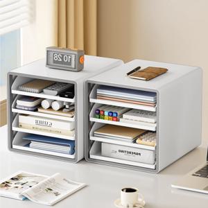 4단 서류정리함 문서 보관함 데스크 A4용지 트레이 사무용품정리