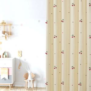 체리 폼폼 향균 자수 커튼 반창 작은방 안방 맞춤제작 형상기억 나비주름 암막커튼