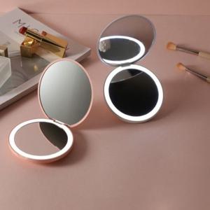 LED 미니 접이식 원형 손거울