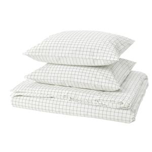 도프타클레야 이불커버+베개커버2 화이트/앤트러싸이트 200x230/50x80cm