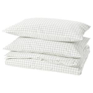 도프타클레야 이불커버+베개커버2 화이트/앤트러싸이트 240x220/50x80cm