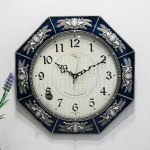 무소음 쥬얼리 대형 팔각형 주석도금 주물 벽시계 HCA-642S