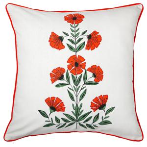 아로마티스크 쿠션커버 스트라이프/플로럴 패턴 50x50cm