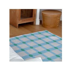 블루 체크 러그