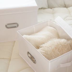 옥스포드 에센셜 접이식 수납 정리함 옷정리 리빙박스-화이트(5size)