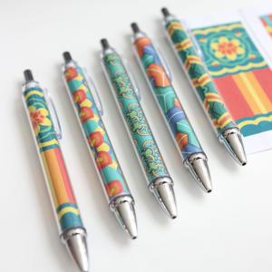 한국 전통 펜 단청 문양 볼펜 2종 DIY 만들기 & 완제 선물 포장 키트 (옵션1)