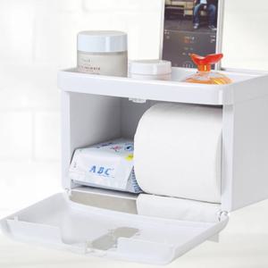 방수 휴지걸이 무타공 화장실 화장지 걸이 수납 2size