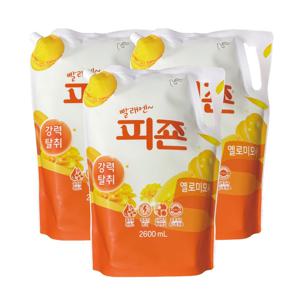 피죤 옐로미모사 섬유유연제 리필 2600ml x 3개