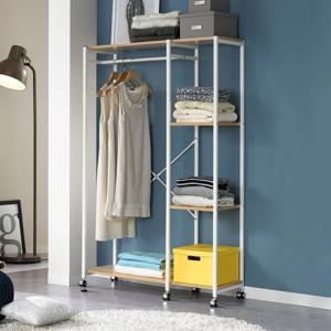 [리퍼] 스틸 수납행거 선반형 2colors