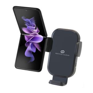 갤럭시 z플립3 차량용 듀얼코일 핸드폰 고속 무선 충전 거치대 충전기 15W