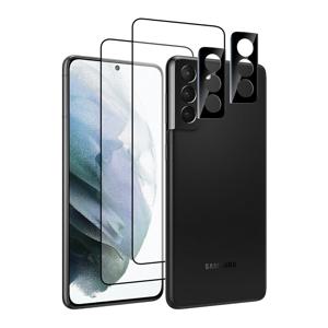 갤럭시S21 9H 지문인식 풀커버 액정보호필름 2매 + 카메라 렌즈 보호필름 2매