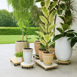 원목 이동식 화분받침 HPL  공기청정기 가습기 화분받침대