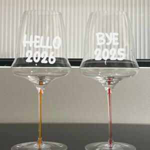 헬로바이 레터링 스티커 해피뉴이어 셀프부착 와인잔 새해 신년파티