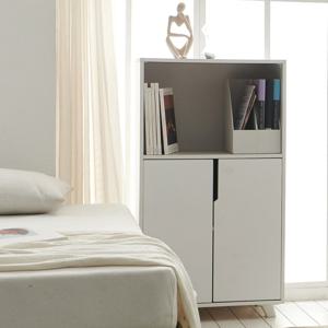 C7383 국내제작 오픈 양문형 3단 우드 다용도수납장 거실 주방 원룸 틈새수납장