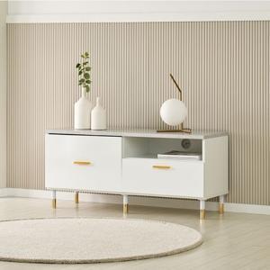 골드포인트 손잡이다리 투서랍 선반 거실서랍장(1200 3색)