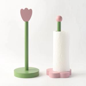플라워 원목 키친타올걸이 키친타올 스탠드 홀더 거치대