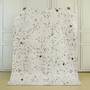 [리퍼] 먼지없는 사계절 화이트 테라조 극세사 단모 거실 러그 카페트