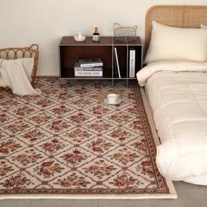 [리퍼] 빈티지 르몽 워셔블 사계절 극세사 디자인 카페트 러그