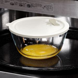 내열유리 계량 믹싱볼 실리콘 뚜껑 세트 2.7L / 전자레인지 오븐글라스 스팀홀