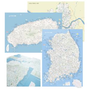 우리나라지도 여행지도 포스터 풀세트 - 전국지도 도별9장 제주 서울 국내