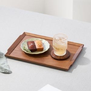 논슬립 우드트레이 애쉬 나무 쟁반 스퀘어핸들 손잡이 사각 국내생산