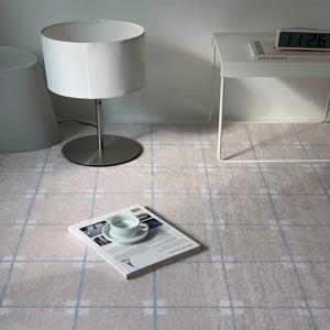 [리퍼] 워셔블 북유럽 바네사 극세사 거실 카페트 체크 러그